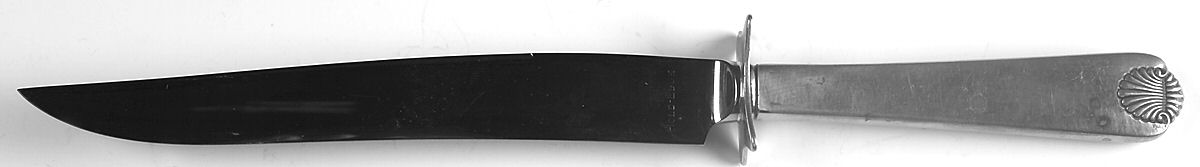 Colonial Shell (Sterling, 1941) Small Carving Knife W/Sterling Guard by International Silver-1