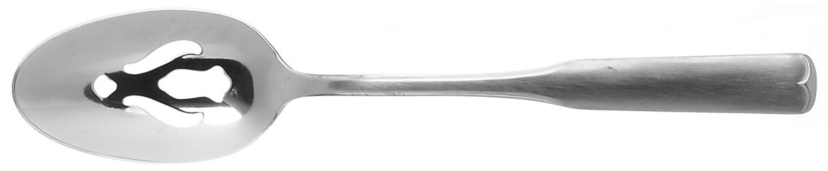 Colonial Scroll (Stainless) Pierced Tablespoon (Serving Spoon) by International Silver-1