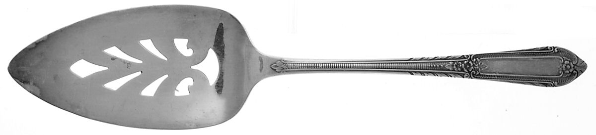 Cotillion (Silverplate, 1937) Solid Pierced Pie Server by International Silver-1
