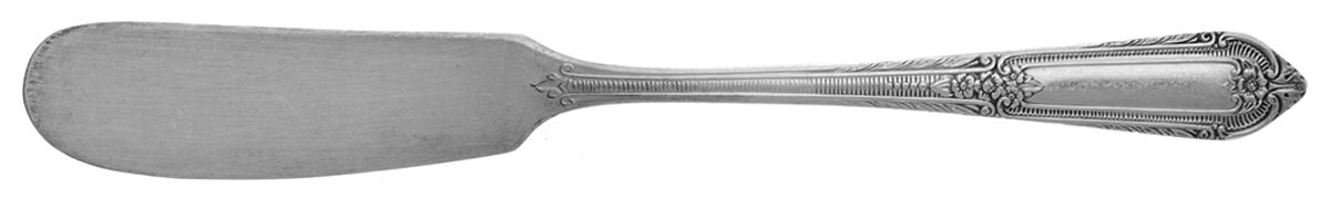 Cotillion (Silverplate, 1937) Flat Handle Butter Spreader by International Silver-1