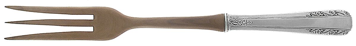 Courtship (Sterling, 1936, No Monograms) Salad Serving Fork with Wooden Prongs by International Silver-1