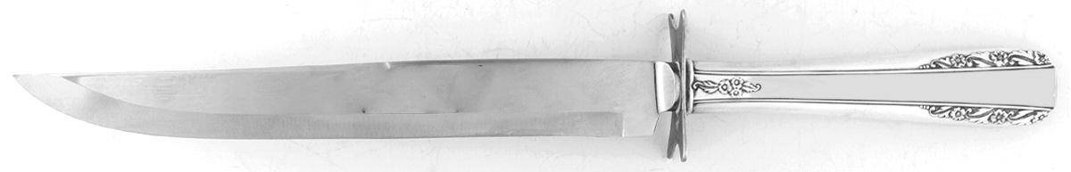 Courtship (Sterling, 1936, No Monograms) Large Stainless Blade Roast Carving Knife by International Silver-1