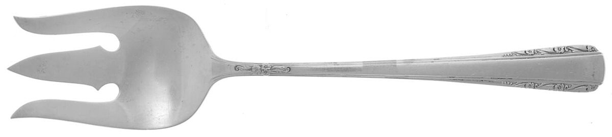 Courtship (Sterling, 1936, No Monograms) Solid Salad Serving Fork by International Silver-1