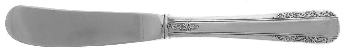 Courtship (Sterling, 1936, No Monograms) Butter Spreader Hollow Hdl-Paddle/Stainless Blade by International Silver-1