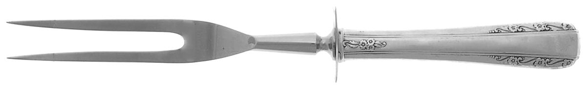 Courtship (Sterling, 1936, No Monograms) Small Steak Carving Fork with Stainless Prongs by International Silver-1