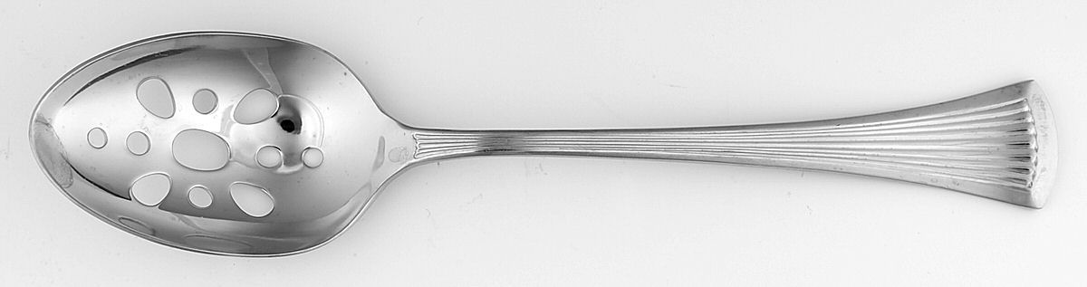 Creation II (Stainless-Lyon Line) Pierced Tablespoon (Serving Spoon) by International Silver-1