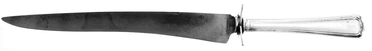 Cromwell (Silverplate, 1912) Large Stainless Blade Roast Carving Knife by International Silver-1