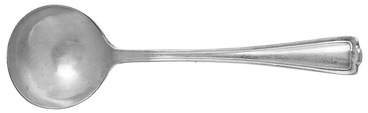 Cromwell (Silverplate, 1912) Round Bowl Soup Spoon (Bouillon) by International Silver-1