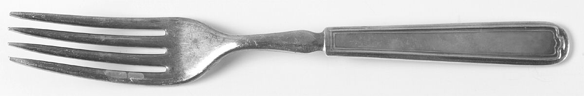 Cromwell (Silverplate, 1912) Indented Solid Handled Fork by International Silver-1