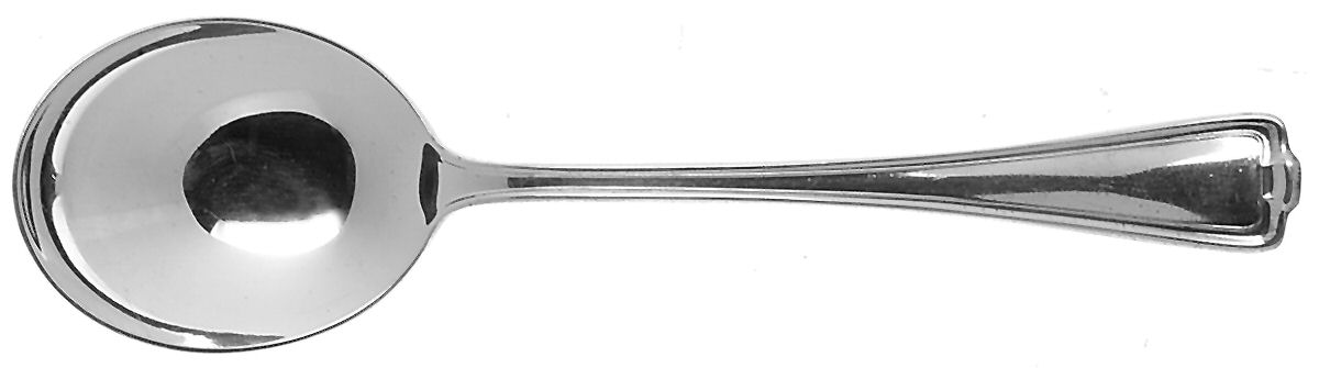 Cromwell (Silverplate, 1912) Round Bowl Soup Spoon (Gumbo) by International Silver-1