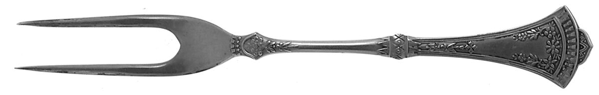 Crown (Silverplate, 1885) Short Handle Pickle/Olive Fork by International Silver-1