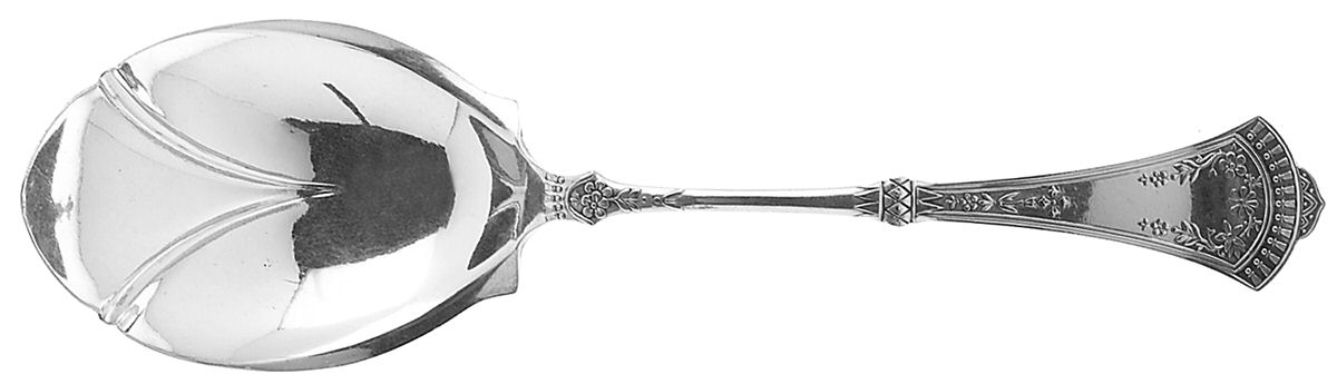 Crown (Silverplate, 1885) Solid Smooth Casserole Spoon by International Silver-1