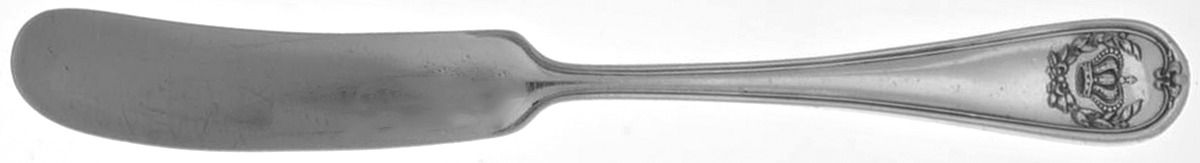 Crown (Silverplate, 1900) Flat Handle Butter Spreader by International Silver-1