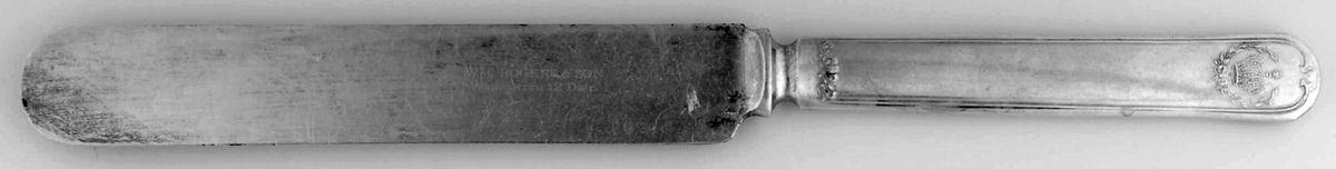 Crown (Silverplate, 1900) Blunt Solid Knife by International Silver-1
