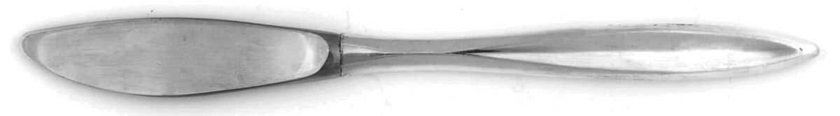 Crystal (Sterling, 1966) Modern Hollow Butter Spreader (Stainless) by International Silver-1