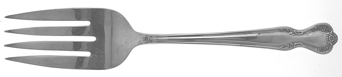 Daybreak-Elegant Lady (Silverplate, 1952) Medium Solid Cold Meat Serving Fork by International Silver-1