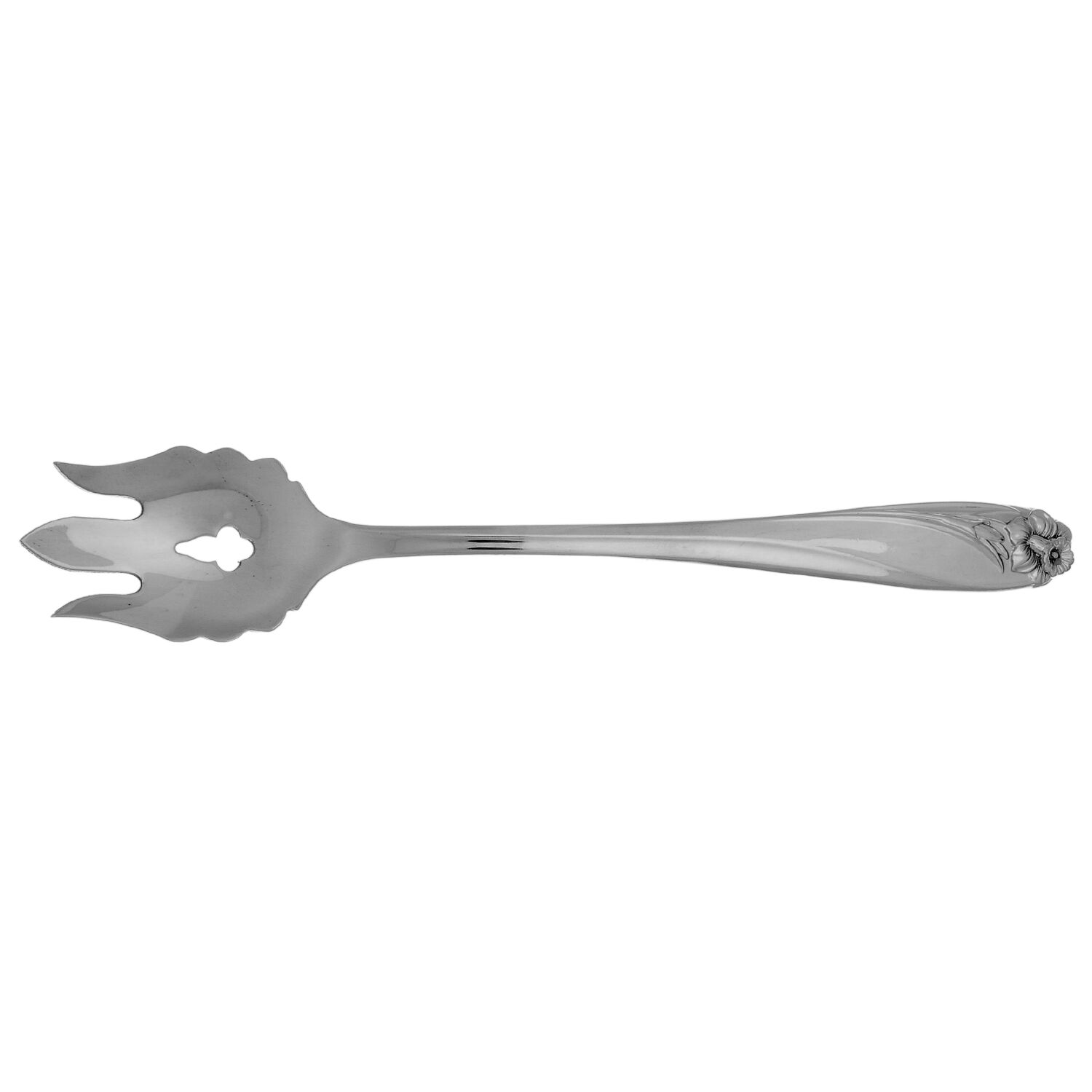Daffodil (Silverplate, 1950) Vegetable Serving Fork Solid  HC by International Silver-1