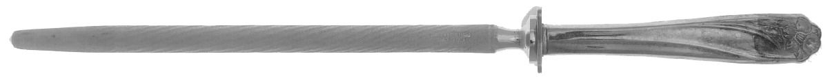 Daffodil (Silverplate, 1950) Large Roast Knife Sharpener wSteel Rod by International Silver-1