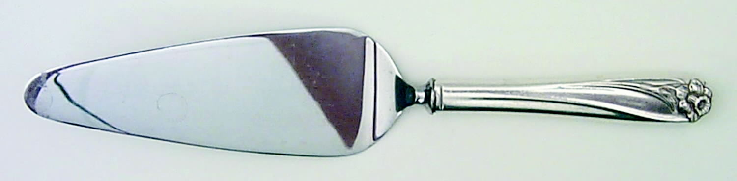 Daffodil (Silverplate, 1950) Pie Server with Stainless Blade by International Silver-1