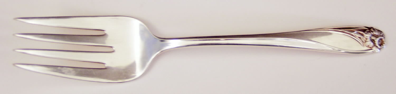 Daffodil (Silverplate, 1950) Medium Solid Cold Meat Serving Fork by International Silver-1