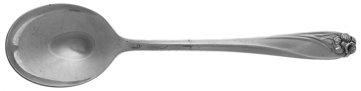 Daffodil (Silverplate, 1950) Round Bowl Soup Spoon (Cream Soup) by International Silver-1
