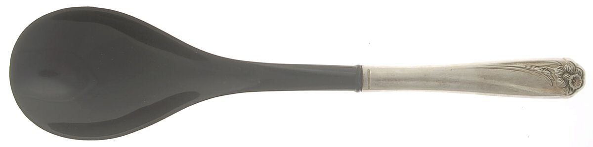 Daffodil (Silverplate, 1950) Salad Serving Spoon with Plastic Bowl by International Silver-1