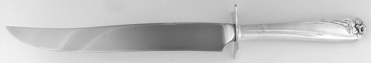 Daffodil (Silverplate, 1950) Large Stainless Blade Roast Carving Knife by International Silver-1