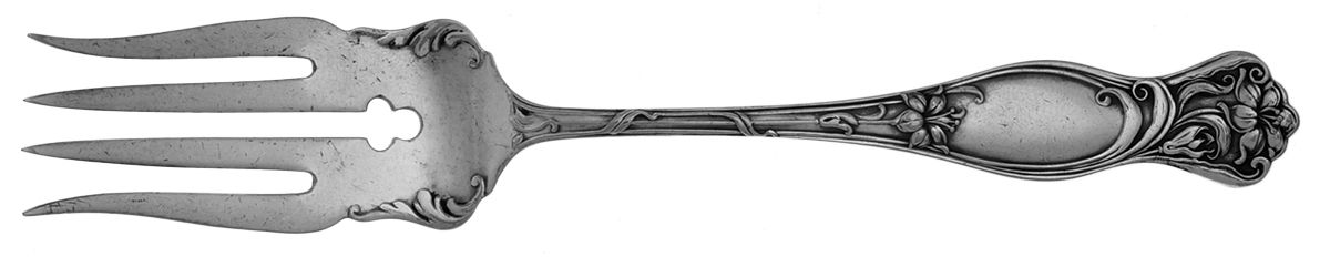 Daffodil (Silverplate, 1891) Small Solid Cold Meat Serving Fork by International Silver-1