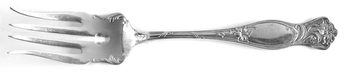 Daffodil (Silverplate, 1891) Medium Solid Cold Meat Serving Fork by International Silver-1