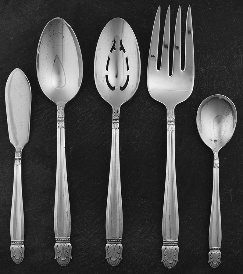 Danish Princess (Silverplate, 1938) 5 Piece Hostess Set by International Silver-1