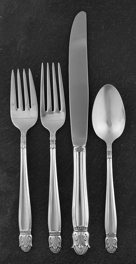 Danish Princess (Silverplate, 1938) 4 Piece Place Setting by International Silver-1
