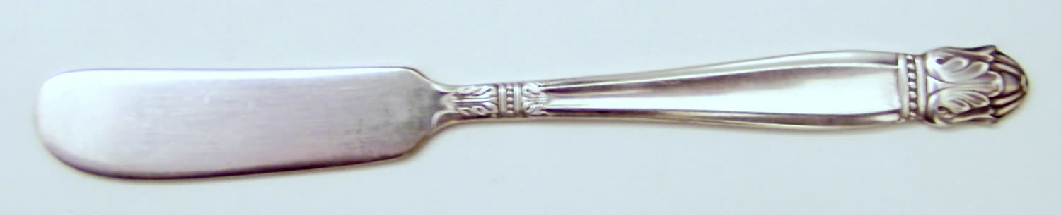 Danish Princess (Silverplate, 1938) Flat Handle Butter Spreader by International Silver-1