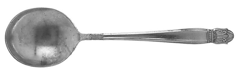 Danish Princess (Silverplate, 1938) Round Bowl Soup Spoon (Gumbo) by International Silver-1