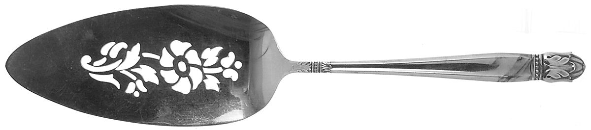 Danish Princess (Silverplate, 1938) Solid Pierced Pie Server by International Silver-1