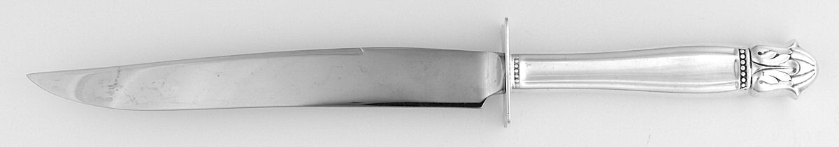 Danish Princess (Silverplate, 1938) Small Steak Carving Knife with Stainless Blade by International Silver-1