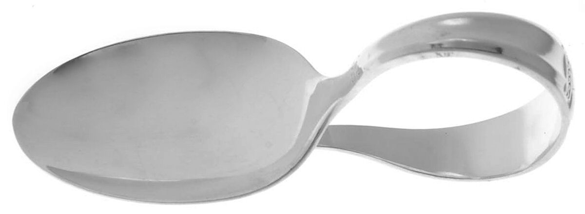 Danish Princess (Silverplate, 1938) Curved Handle Baby Spoon by International Silver-1