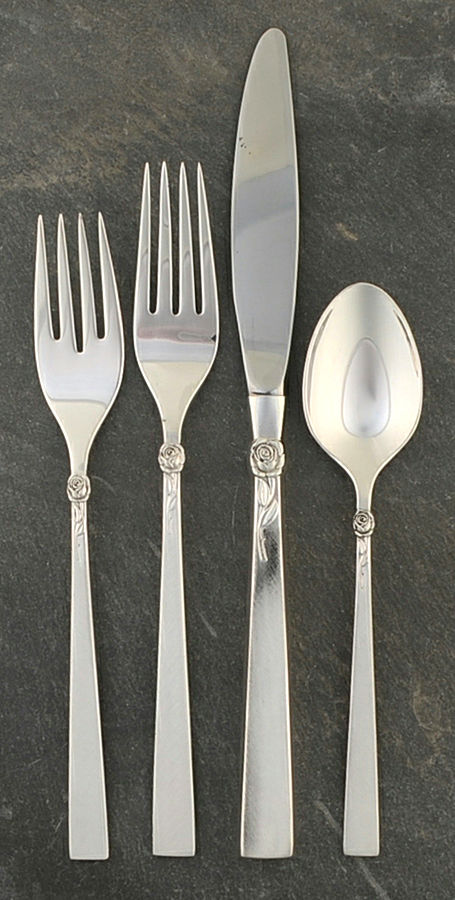 Dawn Rose (Sterling, 1969) 4 Piece Place Size Setting by International Silver-1