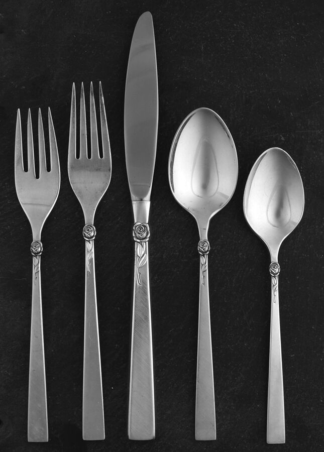 Dawn Rose (Sterling, 1969) 40 Piece Estate Set by International Silver-1