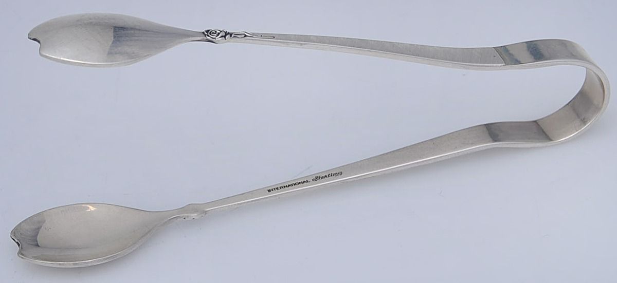 Dawn Rose (Sterling, 1969) Sugar Tongs by International Silver-1