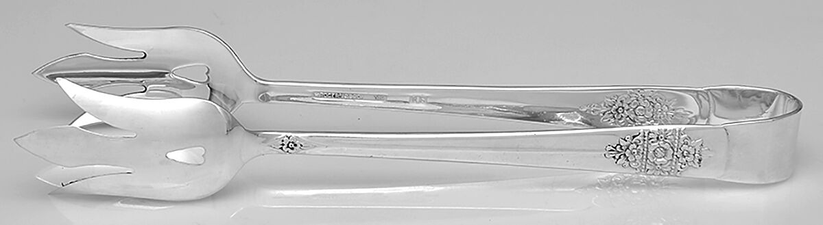 Dawn (Silverplate, 1949) Solid Lettuce Tongs by International Silver-1