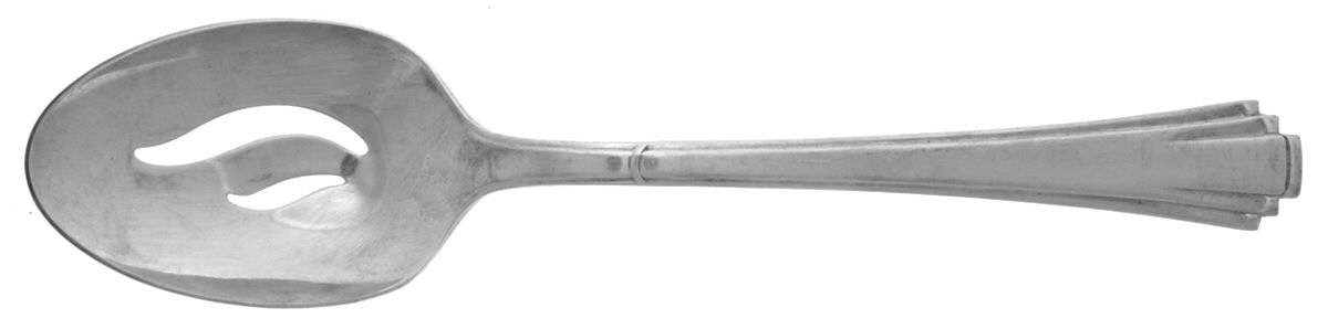 Deco (Silverplate, 1990) Pierced Tablespoon (Serving Spoon) by International Silver-1