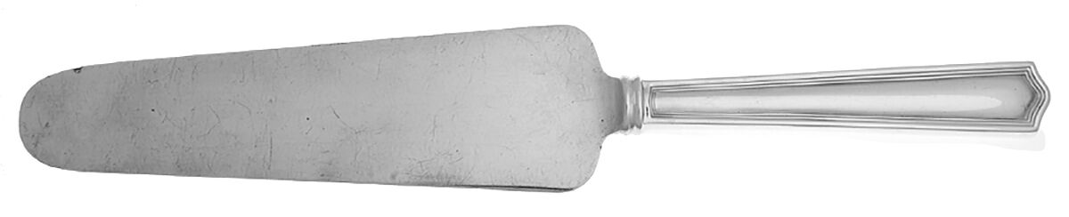 Deerfield-Beacon Hill (Sterling, 1913, No Monos) Cake Server Silverplate Blade by International Silver-1