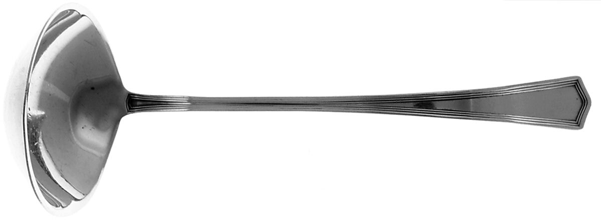 Deerfield-Beacon Hill (Sterling, 1913, No Monos) Solid Piece Cream Ladle by International Silver-1