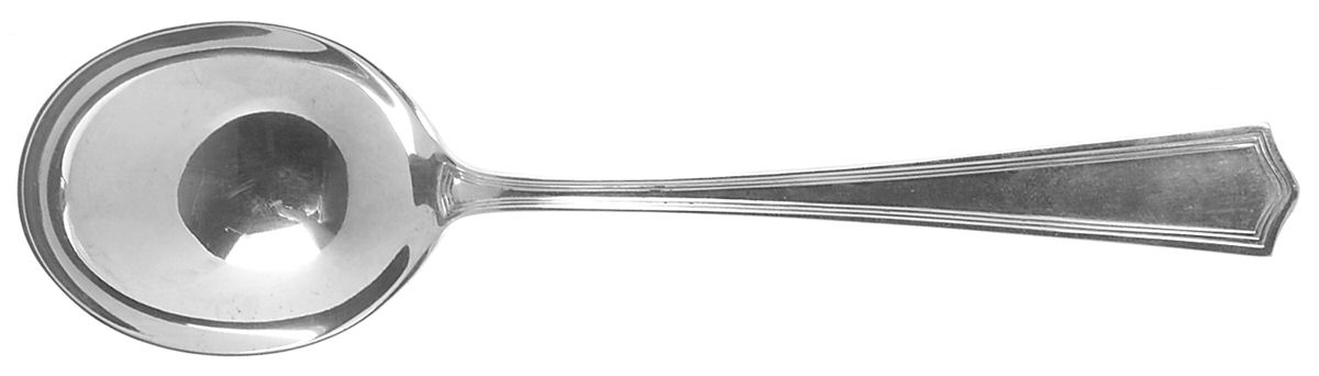 Deerfield-Beacon Hill (Sterling, 1913, No Monos) Round Bowl Soup Spoon (Gumbo) by International Silver-1