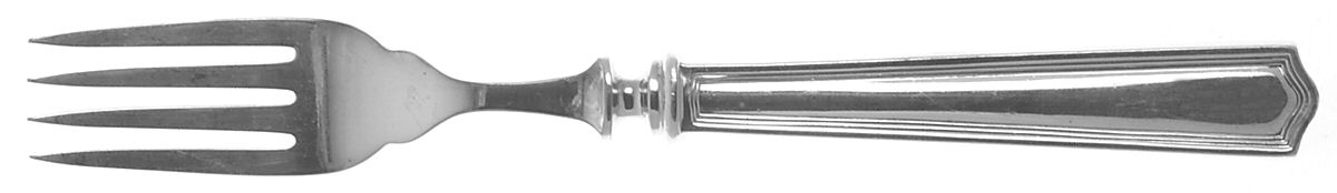 Deerfield-Beacon Hill (Sterling, 1913, No Monos) Individual Hollow Fish Fork w/Silverplate Tines by International Silver-1