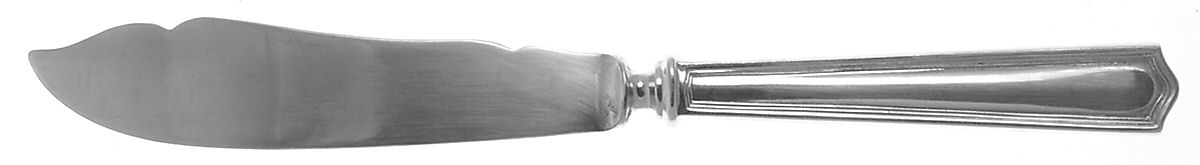 Deerfield-Beacon Hill (Sterling, 1913, No Monos) Individual Fish Knife with Silverplate Blade by International Silver-1