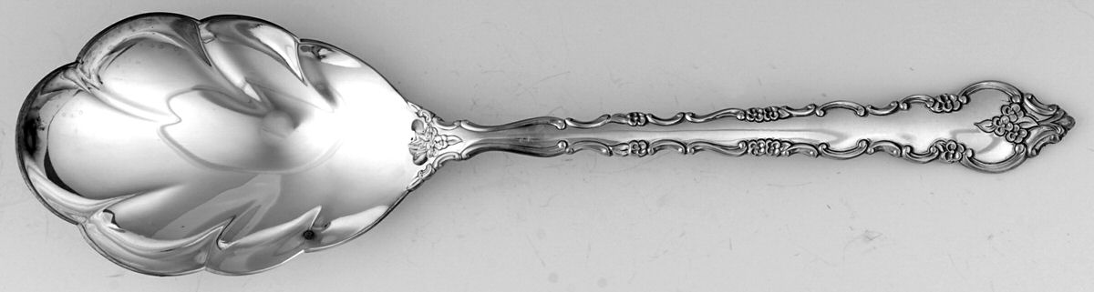 Delicato (Silverplate) Solid Shell Casserole Spoon by International Silver-1