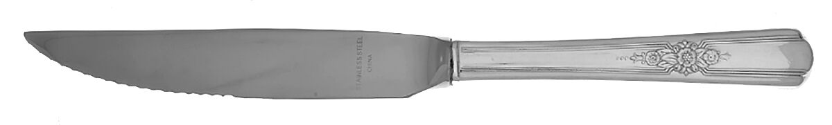 Desire (Silverplate, 1940, No Monograms) Steak Knife Individual Hollow, Serrate HC by International Silver-1