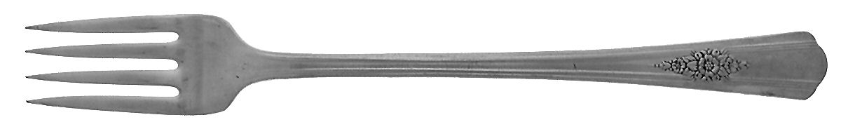Desire (Silverplate, 1940, No Monograms) Grille Fork (Viande) by International Silver-1