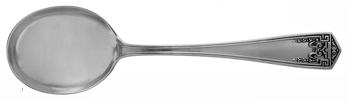 Devonshire (Sterling, 1914) Round Bowl Soup Spoon (Gumbo) by International Silver-1